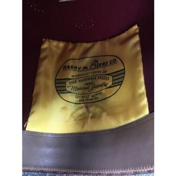 VINTAGE SHRINER BEJEWELED TASSLE WOOL KEM 7 3/8 - Picture 7 of 9